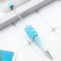 Penna a sfera con perline di rosa blu fai da te stile carino penna di plastica creativa. - Punta a Proiettile 1.0 / sfumatura blu