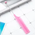 Pink plastic tail comb with metal pin and bead, fine tooth professional hairdressing tool. - Candy Pink