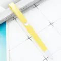 Yellow plastic ballpoint pen with wide clip and click mechanism for office school use. - Colored Stem - Candy Yellow