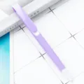 Purple plastic ballpoint pen with large clip, smooth writing retractable pen for school and office. - Colored Handle - Candy Purple