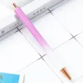 Pink white gradient glitter ballpoint pen with rose gold metal trim for office and school. - Purple Gradient (New)
