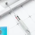 DIY mehrfarbiger Strass Kugelschreiber 4 in 1 Schüler Tagebuch Stift glitzernde Kristall - Silber