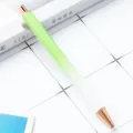 Gradient sparkly ballpoint pen with rose gold clip and tip for smooth writing office use - Green Gradient (New)