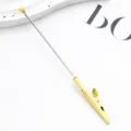 DIY Metal Alligator Clip with Yellow Long Stem for Memo Cards and Beading Craft - Candy Yellow