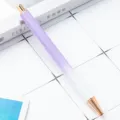Glitter gradient retractable ballpoint pen with rose gold accents for office and school. - White & Purple Gradient (New)