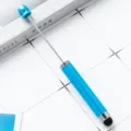 Μπλε στυλό γραφίδας DIY, πολυλειτουργικό στυλό οθόνης αφής με μεταλλικό σώμα και λεπτή άκρη. - Γαλάζιο