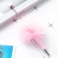 Rosa Flauschiger Kugelschreiber Plüsch Ballpoint Stift Büro Schule DIY Schreibwaren Geschenk - Bonbonrosa