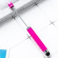 Πολυλειτουργικό στυλό αφής DIY με χάντρες, ροζ δημιουργική παραλλαγή στυλό για δώρο. - Φωτεινό Τριανταφυλλί