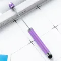 μοναδικό στυλό με χάντρες diy πολυλειτουργικό οθόνης αφής μεταλλικό μωβ χρώματος για δώρο - Μοβ Ζαχαρωτό
