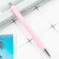 Pink metal retractable ballpoint pen, smooth writing office and school stationery item. - Candy Pink (Silver Hardware)