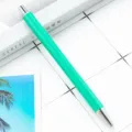 Simple solid color metal click ballpoint pen, mint green variant, smooth writing tool. - Candy Green (Silver Hardware)