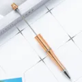 Στυλό με χάντρες DIY, μεταλλικό στυλό ροζ χρυσό με λεπτή ράβδο για προσαρμοσμένα σχέδια. - Επιμεταλλωμένο Ροζ Χρυσό