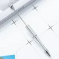 Aσημένιο στυλό με χάντρες DIY μεταλλικό περιστρεφόμενο στυλό κενό στυλό για χειροτεχνίες. - Επιμεταλλωμένο Ασημί