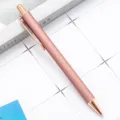 Rose gold metal push ballpoint pen with matte finish, elegant student stationery and gift. - Frosted Champagne Gold