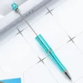 Στυλό με χάντρες DIY πλαστικό περιστρεφόμενο δημιουργικό μεταλλικό μπλε προσαρμόσιμο - Γαλβανισμένο Γαλάζιο