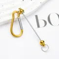 Gouden DIY kralen karabijnhaak D-slot metalen haak accessoire voor tassen en sieraden maken. - Goud