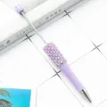 Boligrafo de cuentas de diamantes de imitacion DIY morado para manualidades creativas. - Estilo perla / Morado Caramelo