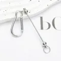 Creatieve DIY metaal carabiner sleutelhanger haak accessoire voor tassen en sieraden maken - Zilver