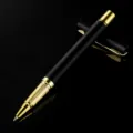 Luxus schwarz gold Tintenroller Business Büro Unterschrift Stift elegantes Geschenk Schreibware - Schwarz (Goldene Teile)