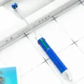 DIY bolígrafo de cuentas multicolor estilo push creativo herramienta de papelería azul brillante - Azul