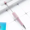 DIY Στυλό Χάντρας Κρυστάλλινο Ροζ Στρας Μεταλλικό Δώρο Γραφική Ύλη Μοντέρνος Σχεδιασμός - Macaron γκρι-μωβ (στυλ ζάχαρης)