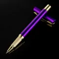 Luxus lila Rollerball Stift mit Goldrand elegante Metall Business Signatur Stift Variante. - Lila (Goldbesatz)