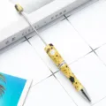Creative graduation season DIY beaded ballpoint pen with stylish yellow printed patterns for students. - Graduation Season No. 7
