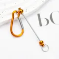 Creatieve DIY kraal karabijnhaak D-vormige metalen haak tassen accessoire voor sieraden maken - Oranje