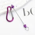 Paarse DIY kraal karabijnhaak D-ring metalen haak voor tas en sieraden accessoire. - Paars