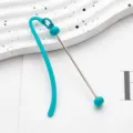 Turquoise metal bookmark diy beaded page marker cute book clip for students reading gift - Teal