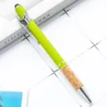 Grüner Eingabestift mit Korkgriff Metall Kugelschreiber Werbeartikel Büro Schreibwaren - Grün