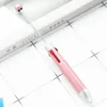 Bolígrafo multifunción de 4 colores DIY con bonito cuerpo rosa y varilla telescópica. - Rosa