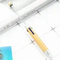 Bolígrafo multicolor DIY con cuerpo dorado y varilla metálica superior para cuentas. - Dorado
