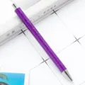Lila Glitzer Kugelschreiber, stilvoller Kuli mit glänzender Oberfläche für Büro und Schule. - Violett (Silberne Teile)