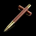 Hochwertiger Business Rollerball Pen mit braunem Korpus und goldenem Metallgriff. - Morandi Dunkelbraun (Goldbesatz)
