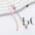 DIY beaded metal bookmark rose gold and silver book clip for student gift reading accessories. - Electroplated Rose Gold