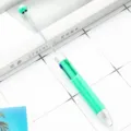 Bolígrafo retráctil de cuatro colores DIY con bastón de cuentas creativo y opciones multicolores. - Verde azulado
