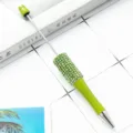 Green rhinestone DIY beaded ballpoint pen, crystal diamond writing pen for craft lovers. - Rhinestone Wrapped Style / Matcha Green