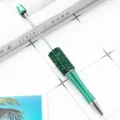 Creative DIY green rhinestone beaded ballpoint pen, stylish crystal sparkle gift pen for writing. - Rhinestone Wrapped Style / Peacock Blue