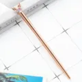 Roségouden kristallen hertenkop balpen, schattig minimalistisch briefpapier cadeau. - Galvanisch Roségoud