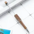 Στυλό Χάντρας DIY Στρας Μεταλλικός Άξονας Λάμψη Χειροτεχνία Δώρο Δημιουργικό - Σαμπανιζέ χρυσό με χρυσό γκλίτερ (στυλ ζάχαρης)