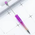 Στυλό με χάντρες μωβ ντεγκραντέ DIY δημιουργικό πλαστικό περιστρεφόμενο στυλό χειροτεχνίας. - Μοβ Ντεγκραντέ