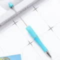DIY plastic beadable ballpoint pen colorful creative handmade student stationery - New Blue