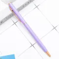 Lavender metal ballpoint pen with elegant rose gold trim for business office writing supplies - Candy Purple