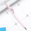 Pink metal diamond ballpoint pen with crystal top, stylish creative gift pen for office. - Pink