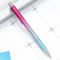 Glitter gradient metal ballpoint pen for office school and business gifts with click action. - Rose-Green Gradient