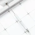 Silver DIY beaded eternal pencil, metal inkless sketching pen with clear tip for students. - Spray Silver