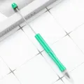 DIY beadable eternal pencil with metal pen body and erasable alloy nib for student drawing. - Teal