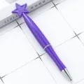 Purple pentagram ballpoint pen, creative star twisting design, smooth writing pens. - Bullet Point 1.0mm / Deep purple