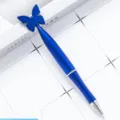 Cute blue butterfly ballpoint pen student stationery office writing supply festival gift prize - Blue